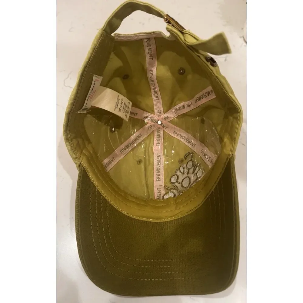 New Free People FP Movement Out Of Bounds Green Baseball Logo Hat Cap - Picture 5 of 7